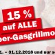 Prozentaktion Weber-Gasgrillmodelle 2018